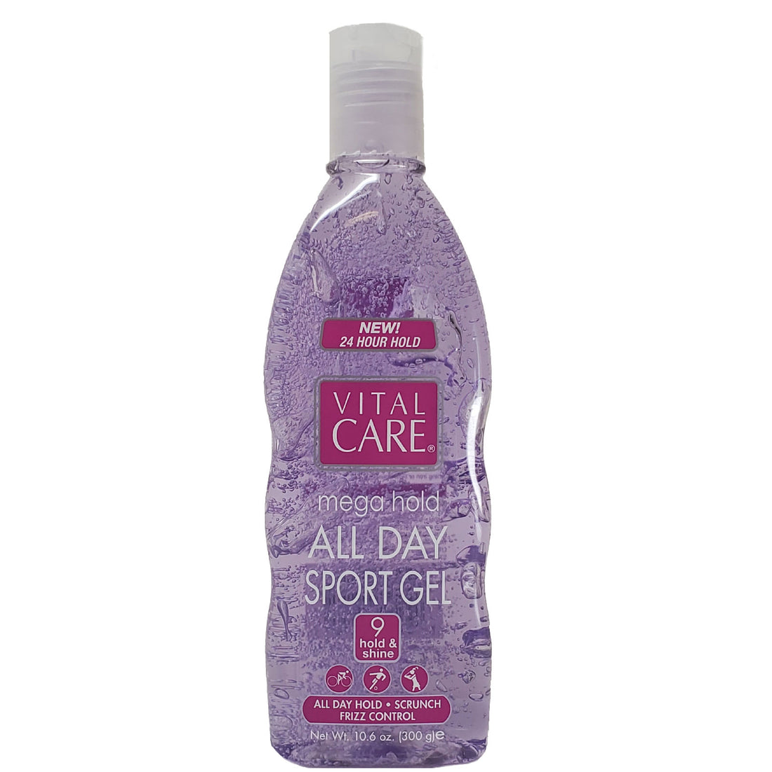 Vital Care Mega Hold All Day Sport Styling Gel - 10.6oz (Twelve pack)