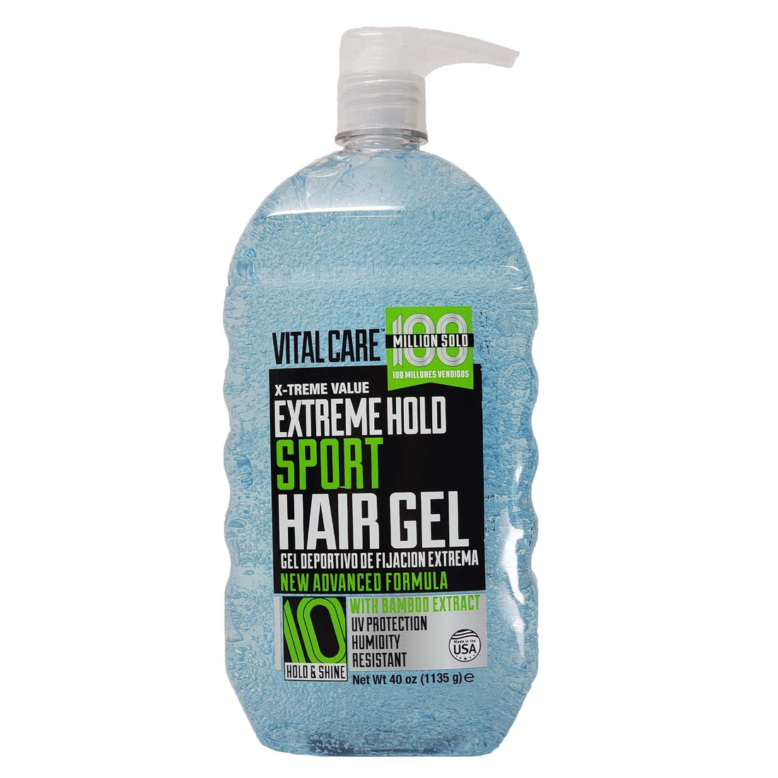 Vital Care Extreme Hold Sport Gel Super Value with Pump - 40oz  (Four pack)