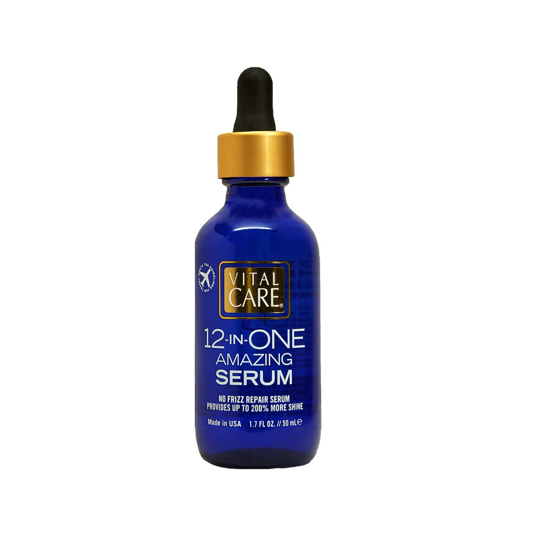 Vital Care 12-in-One Serum Dropper Glass Bottle - 1.7 oz