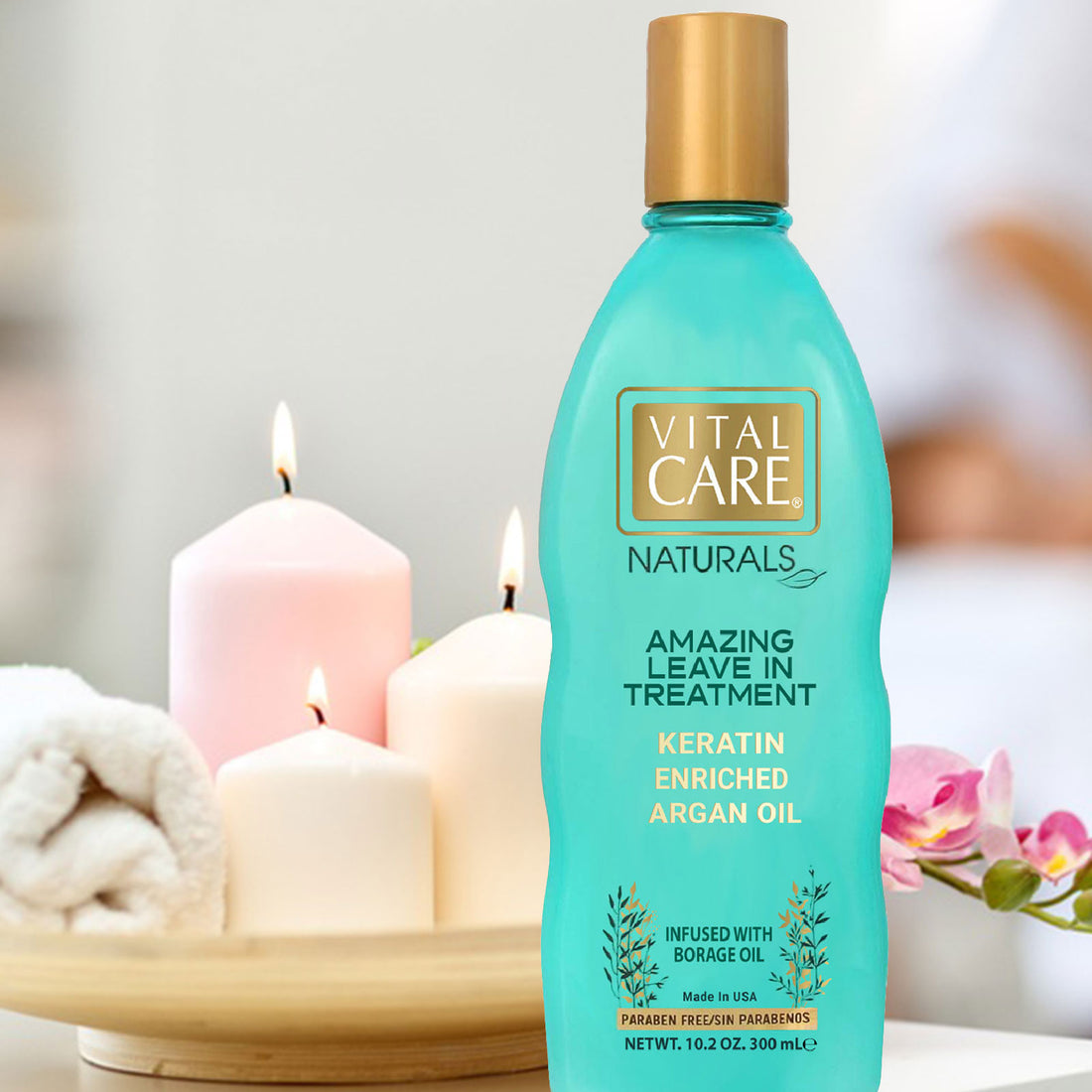 Vital Care Naturals Amazing Leave in Treatment Keratin Enriched Argan Oil - 10.2oz