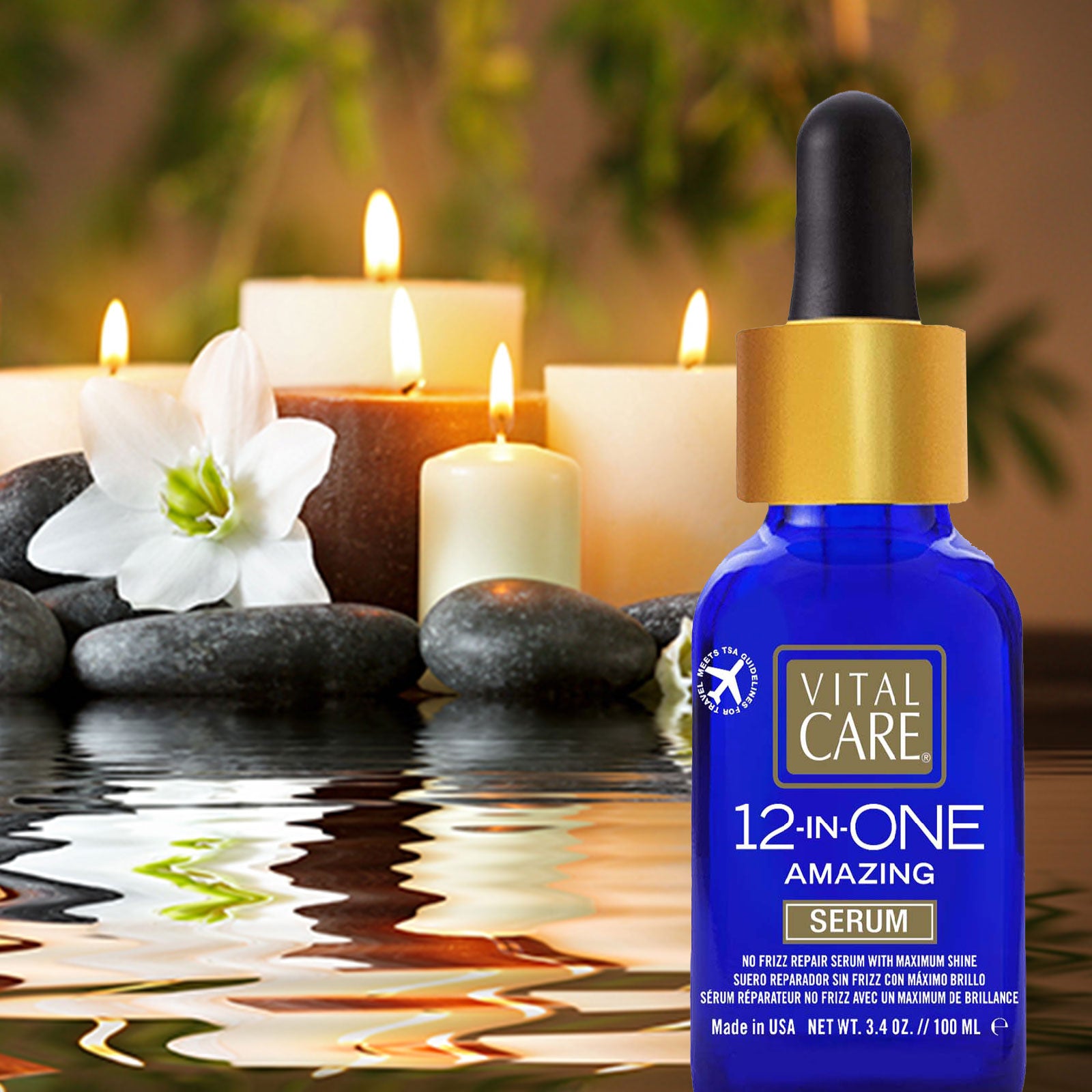 Vital Care 12-in-One Serum Dropper Glass Bottle - 1.7 oz – Love