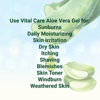 Vital Care Aloe Vera Moisturizing Skin Gel - 20oz (Two pack)