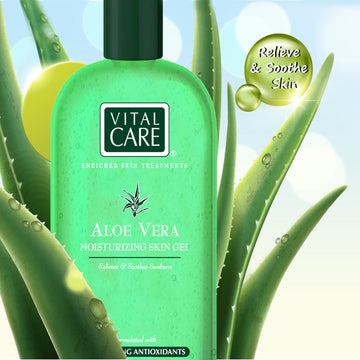 Vital Care Aloe Vera Moisturizing Skin Gel - 20oz (Two pack)