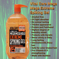 Vital Care Mega Mega Extreme Spiking Gel Super Value with Pump - 40oz (Four Pack)