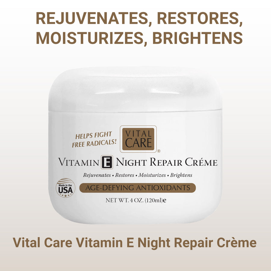 Vital Care Vitamin E Night Repair Crème - 4oz (Two pack)